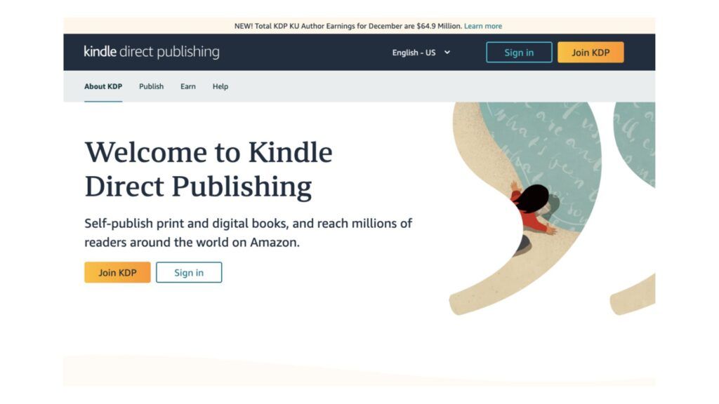 Illustration representing Amazon Kindle Direct Publishing