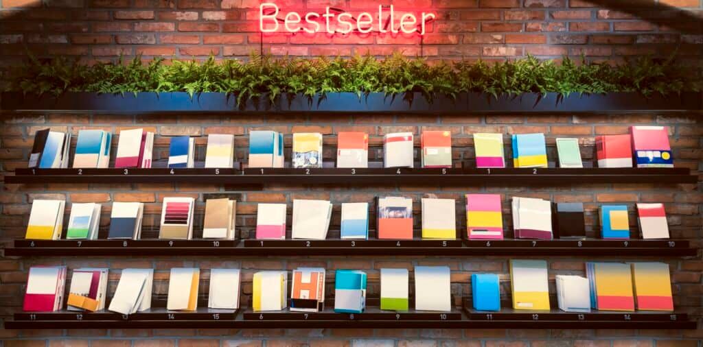 Stack of bestselling books