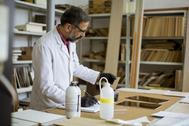 Researcher working in a laboratory